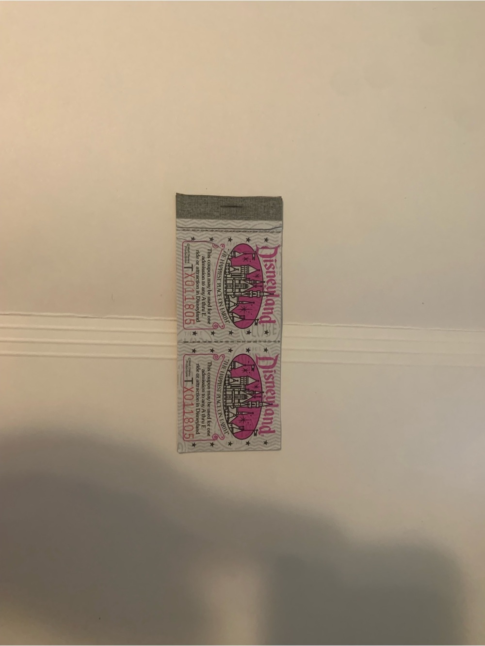 Disneyland attraction ticket book from 1980